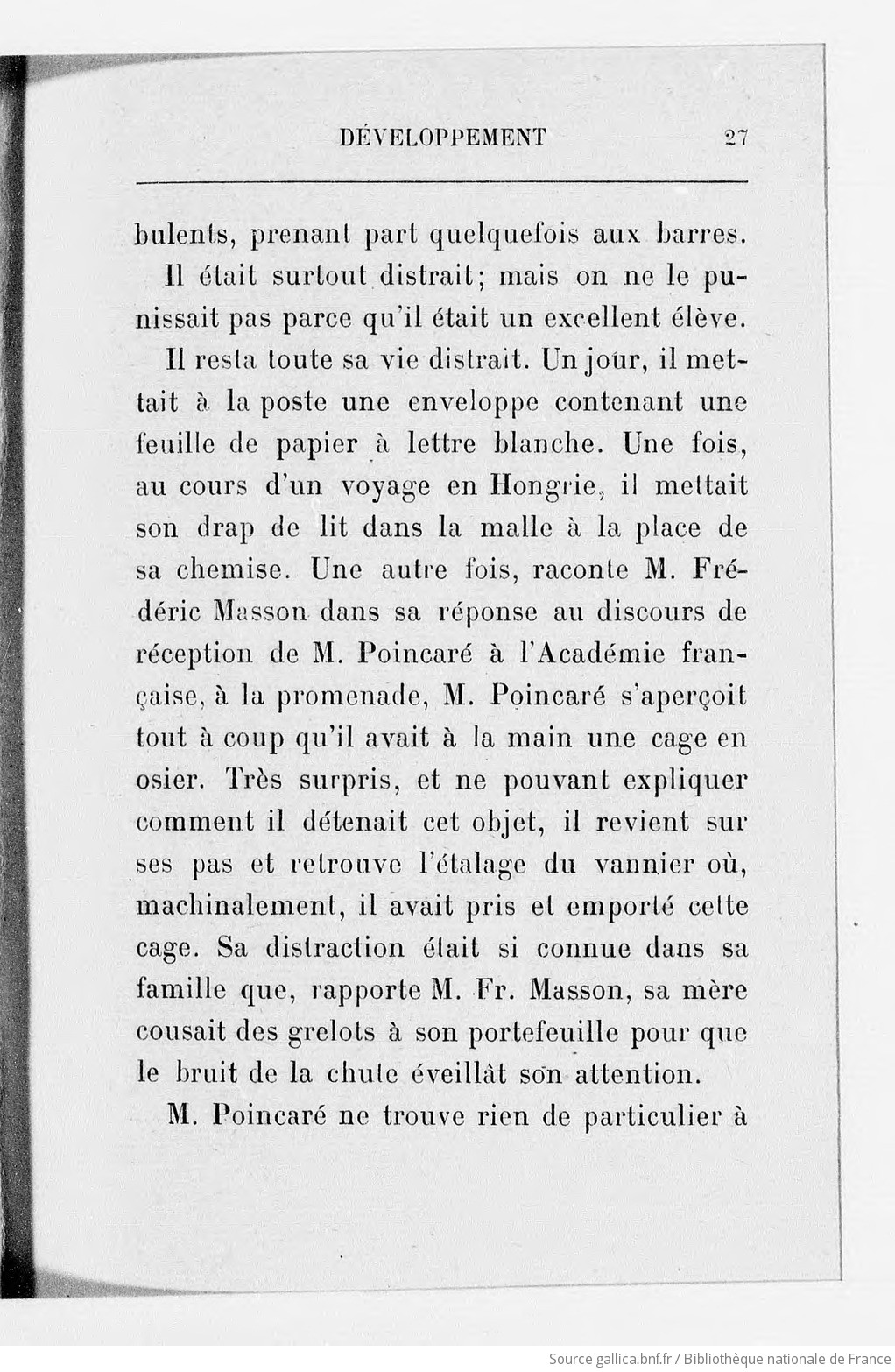 fichier article, Exemples du comportement distrait d'Henri Poincaré, conservés avec l'enquête du Docteur Édouard 